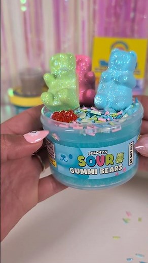 imePeachybbies Sour Gummi Bears Clay kit! #slime #peachybbiespartner #asmr