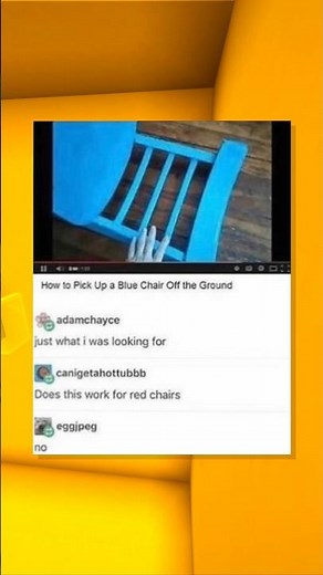 this technique only works on blue chairs