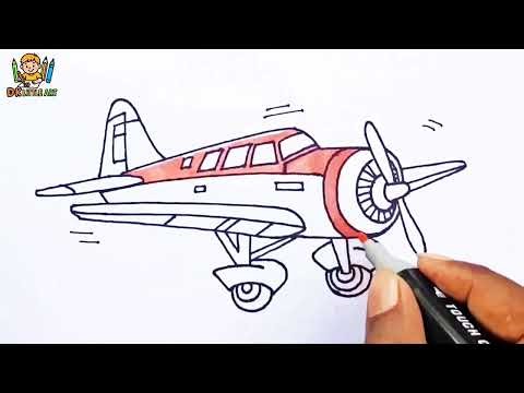 "How to Draw a Bush Plane Easy for Beginners" 🎨 Easy Drawing Tutorial | DK Little Art