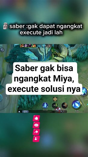 saber gak bisa ngangkat Miya , execuit solusi nya