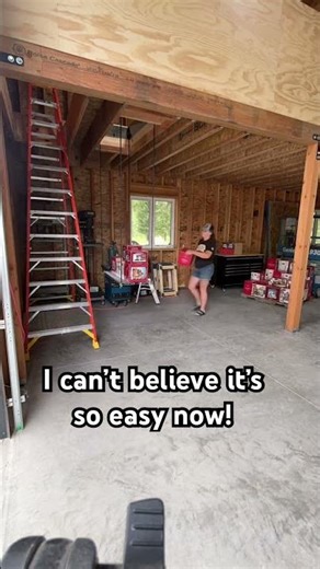 I can’t imagine life without this! The attic lift is a game changer! #atticlift #elevator #storage