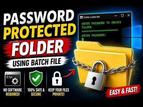 Create a Password-Protected Folder Without Any Software (Batch File Trick)