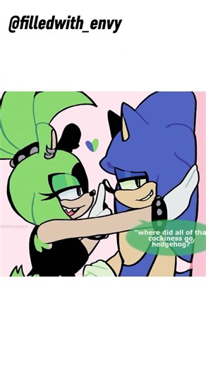 Sonic Can't Handle Surge's Charm💚😉#sonicthehedgehog #shorts #sonurge #ship #comicdub #surgethetenrec