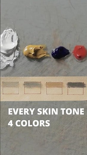 Every Skin Tone From 4 Colors #shorts