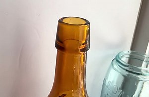 Vintage Wheaton Amber Glass Flask: Union Shield Dove, Cork Top Bottle #69, Colonial Americana - Etsy