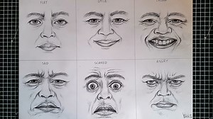 Draw expressive faces with simple steps and strong character