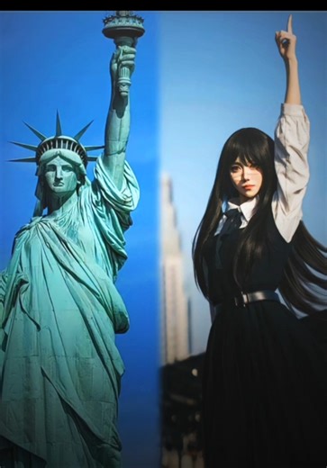 Asa Mitaka Cosplay: Pose Liberty Bejir | Douyin Cosplay Girl
