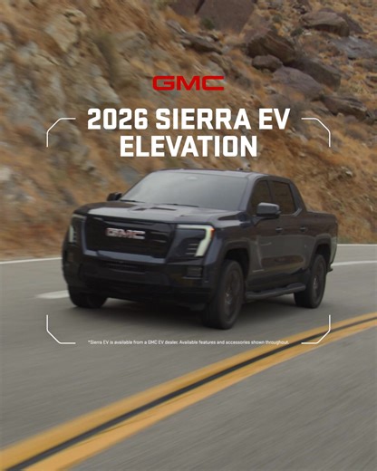 Pursue passions near and far with the new Sierra EV Elevation, offering up to 410 miles* of all-electric range. | GMC
