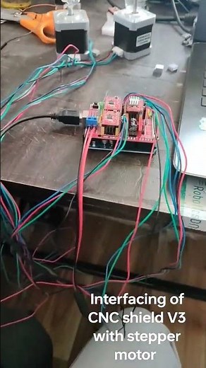 Interfacing of CNC shield V3 With Arduino and stepper motor
