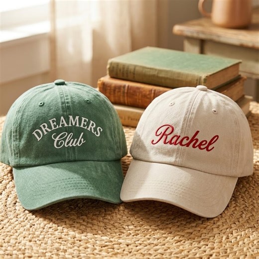 Custom Embroidered Baseball Washed Hat, Personalized Text Dad Cap, Custom Embroidery Hat - Etsy