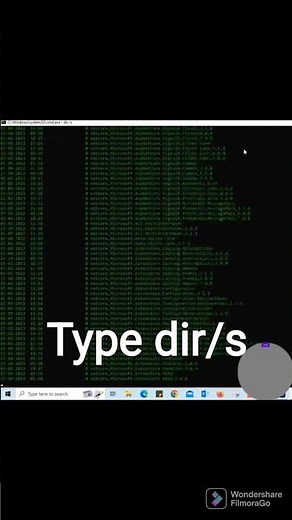 dir/s use on command prompt | Windows+R | cmd| color a | dir/s | Enter 😱😱 #shorts #short #subscribe