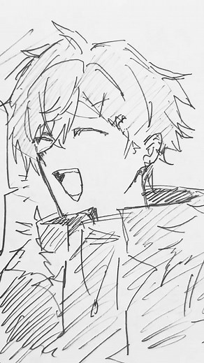 ベイプの形よく分かんなかったから曖昧👉👈 音源お借りしました🙇 #にじさんじ #イラスト #星導ショウ #小柳ロウ#にじさんじイラスト