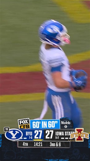 BYU improved to 8-0 on the season with a wild comeback win vs Iowa State 🔥 Relive all the action in our 60' in 60" highlights 📺 Sponsored by Modelo USA #ad #For21 | College Football on FOX