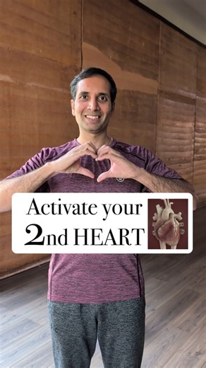 Mayur Karthik | Wellness, Health, Fitness on Instagram: "Join my upcoming 14 Days Free Yoga! Type "Yoga" in the comments to receive the joining link. I was surprised when I learnt that we have a second heart. What is this second heart of our body? In the common popular sense, the calf muscles are called the second heart of the body. They help in pumping the Venus blood back to the heart and the calf veins also act as a blood reservoir. . Activating calf muscles involves contracting and relaxing 