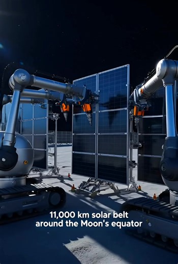 🇯🇵 Japan’s Ambitious Moon Power Vision: The Luna Ring 🌙 ⚡ Japan’s Shimizu Corporation has unveiled a bold plan—a futuristic 11,000 km-long solar belt encircling the Moon’s equator. This “Luna Ring” would capture sunlight continuously and beam massive amounts of clean, sustainable energy to Earth using advanced microwave and laser technology, with the potential to generate up to 13,000 tera watts of power! The project would rely heavily on AI, robotics, and automated construction machines, wit