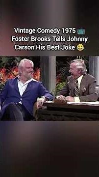 Vintage Comedy 1975 📺 Foster Brooks Tells Johnny Carson His Best Joke 😂