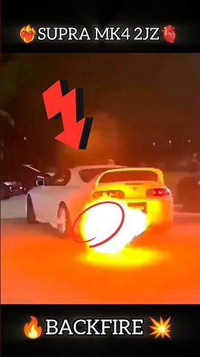 💥❤️‍🔥INSANE Toyota Supra MK4 2JZ Backfire at Night 💥🔥 | Pure JDM Madness#shorts #viralcars#supra