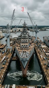 America’s New Battleship Under Construction!😎🇺🇸 #military #battleship #Warships #NavalPower #MilitaryTech | 3-Minute Magazine
