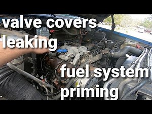 Squarebody suburban 6.2 diesel valve cover leaks and how to prime the fuel system