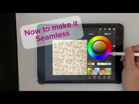 Drawing a seamless 👩🏼‍🎨 half drop pattern in procreate! Beginner friendly 🎨