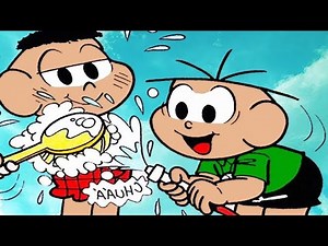 turma da mônica português 2021 Desenho o Banho do Cascão e do Cebolinha completo
