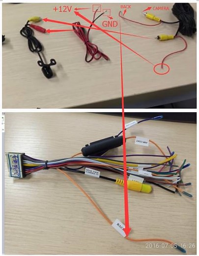 How to connect back up camera