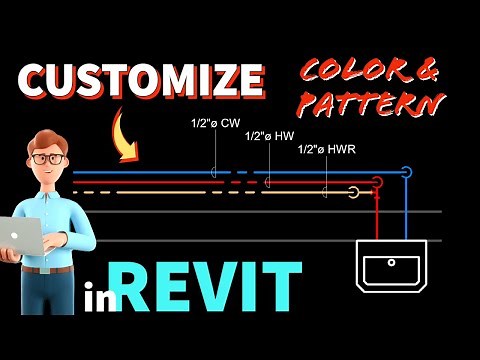 Customize Line Patterns and Color for Pipe Systems in Revit MEP