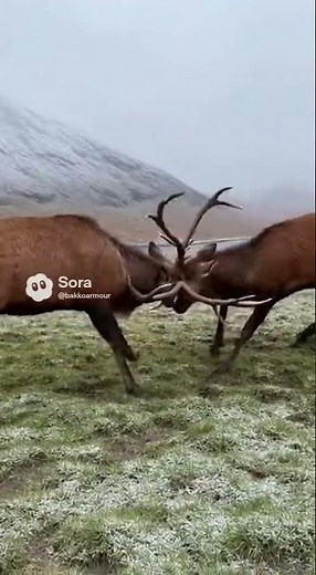 Red deer stags battle #wildlife #deer #hunting #nature #animals