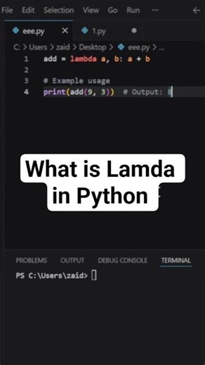 Python LAMBDA FUNCTION?! #python #programming #coding