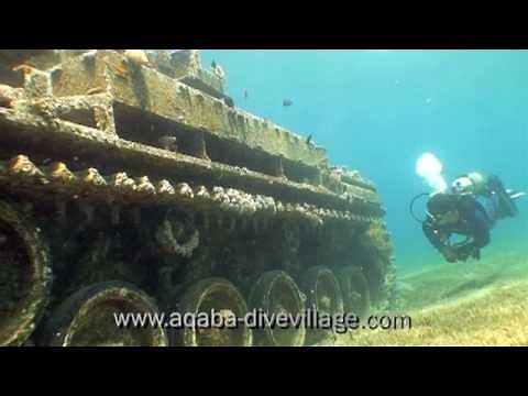 aqaba jordan scuba dive red sea wreck tank http://www.la-video-sous-marine.com/
