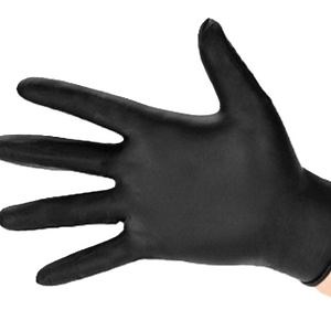 [Hot Item] Logo Printed Blue Nitrile Gloves for Examination