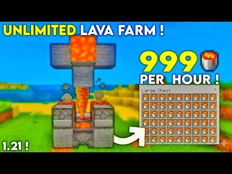 BEST UNLIMITED LAVA FARM / FUEL FARM FOR MINECRAFT BEDROCK/PE 1.21 + !! 🔥🔥