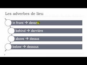 French lesson with Vincent = Unit 4 = Lesson F = Les adverbes de lieu