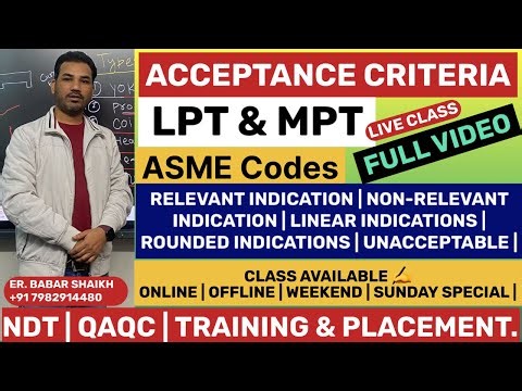 Types of Indication | Defects Types | Acceptance Criteria | Relevant Indication | Non-Relevant |