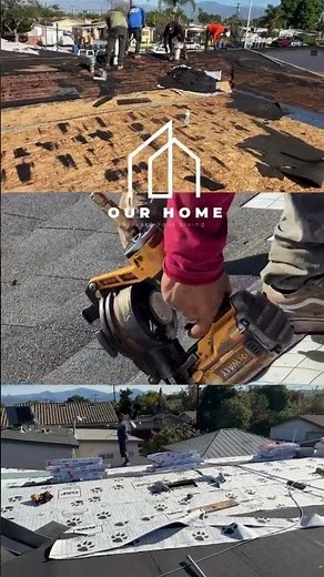 Roof replacement in progress 🏠 Step by step: Tear-off of the old roof Installing new
