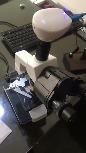 Microscope with connect by computer