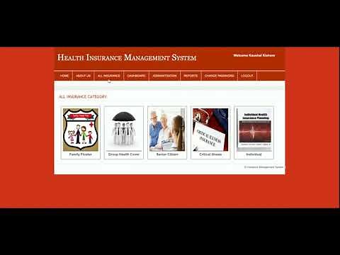 Health Insurance Management System | PHP and MySQL Project Source Code | PHP MySQL CRUD Project