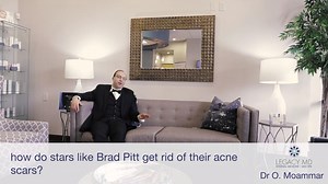 How do stars like Brad Pitt get rid of their acne scars?