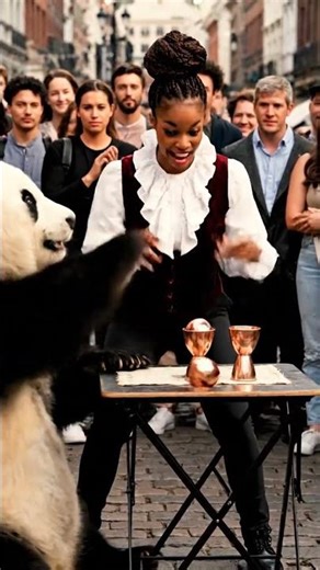 Panda Joins Street Magician's Trick and Hilariously Ruins It! | Nebula Shots