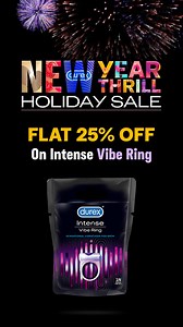 Enjoy The Vibes of New Year! Get Flat 25% Off on Durex Intense Vibe Ring! During the New Year New Thrill Sale! | Durex