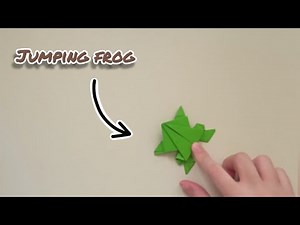 How to make a paper jumping frog 🐸| βατραχακι απο χαρτι | origami