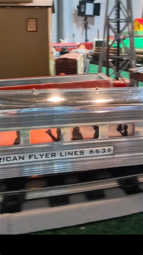 The end of this train concludes with an Aluminum vestibule passenger car from 1950/51. This American Flyer classic just received some upgrades. A video detailing this process will be forthcoming on my YouTube channel. #aftrainfun #acgilbertsgaugetrains #aftrains #sgauge #acgilbert #americanflyer #postwar #antique | Austin's American Flyer