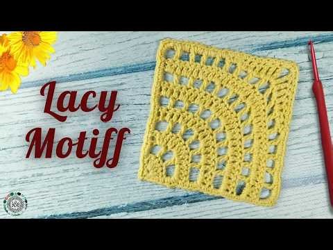 Easy Crochet Lace Square Motif Pattern | Openwork Granny Square Tutorial for Beginners