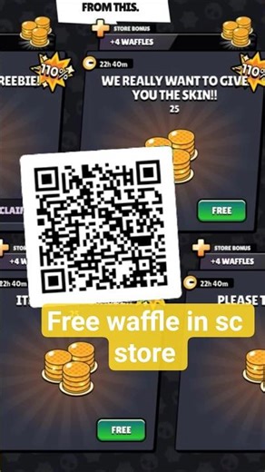 free waffle in sc store #brawlstars #free #waffles