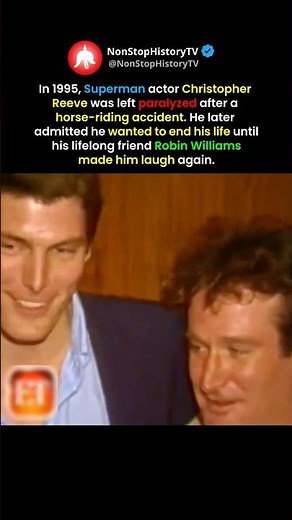How Robin Williams Saved Paralyzed Superman Star Christopher Reeve #shorts