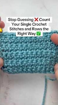 How to count single crochet stitches and rows of single crochet 🧶 Easy beginner crochet tip!