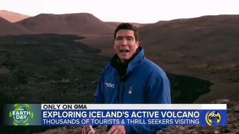 Iceland’s active volcano becomes a tourist hotspot
