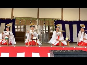【4K】かわいい巫女さんの舞「浦安の舞」/出石伊福部神社