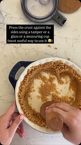 195K views · 20K reactions | Brown butter graham cracker crust  I always do it this way - weigh out some of the crust and do the edges first, then do the bottom! This is actually digestive biscuits, there’s notes in the blog post on how to sub them in (you have to adjust the butter). The tamper is also in the blog post! Link is in my profile  https://cloudykitchen.com/blog/graham-cracker-crust/ | Cloudy Kitchen | Facebook