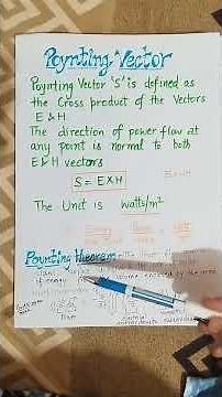 Poynting Vector and Poynting theorem